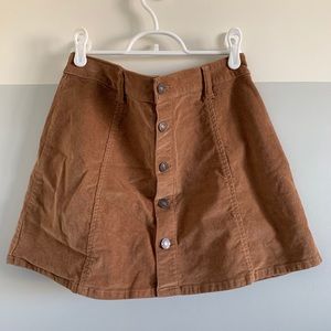 corduroy brown skirt